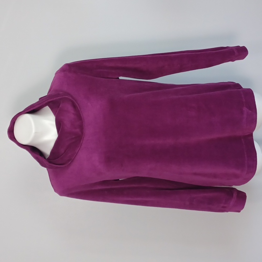 STUDIO WORKS cozy casual long sleeve Women's Purple Cowl Neck Sweater. MEDIUM